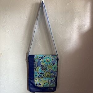 Hadaki Stylish Blue and Green Paisley Laptop Bag